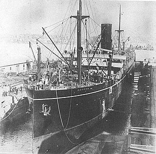 HMAS <i>Berrima</i> passenger liner which served in the Royal Australian Navy during World War I as an armed merchantman and troop transport