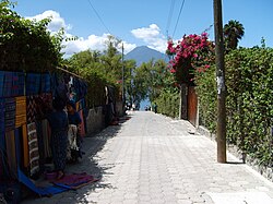 Street in Santa Catarina Palopó leading to Lake Atitlán