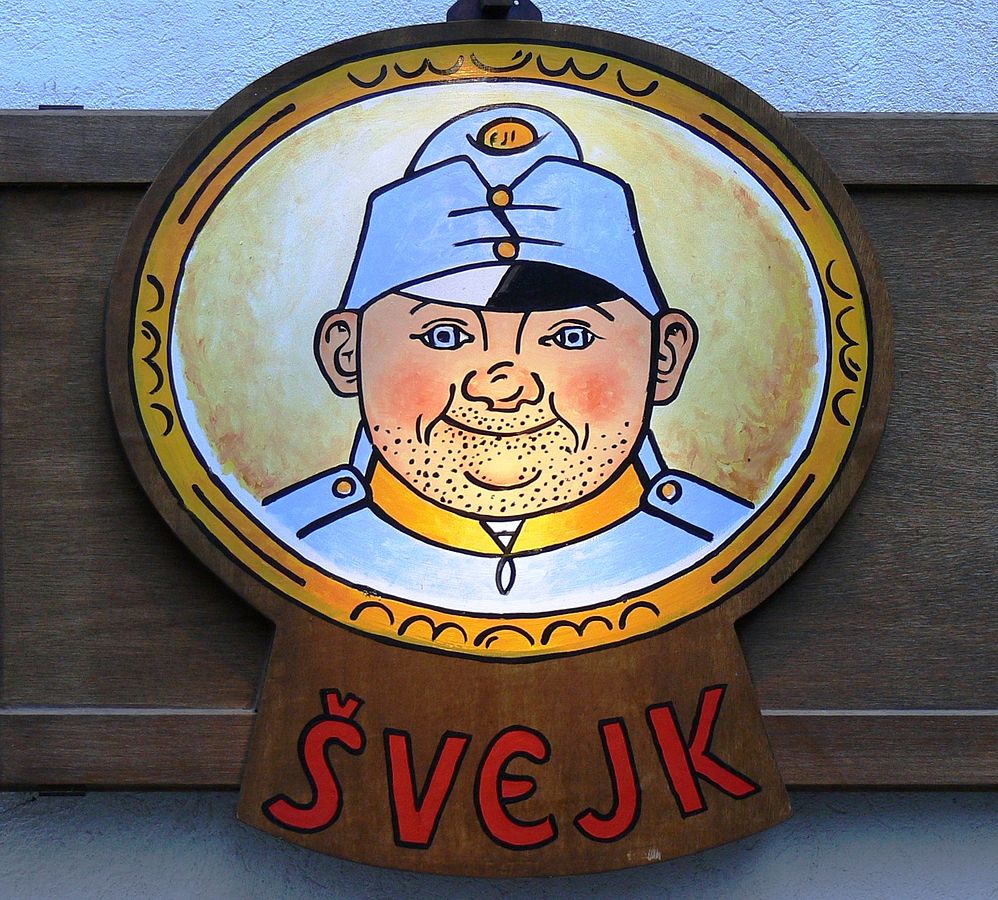 Image of Good Soldier Schweik on a restaurant sign