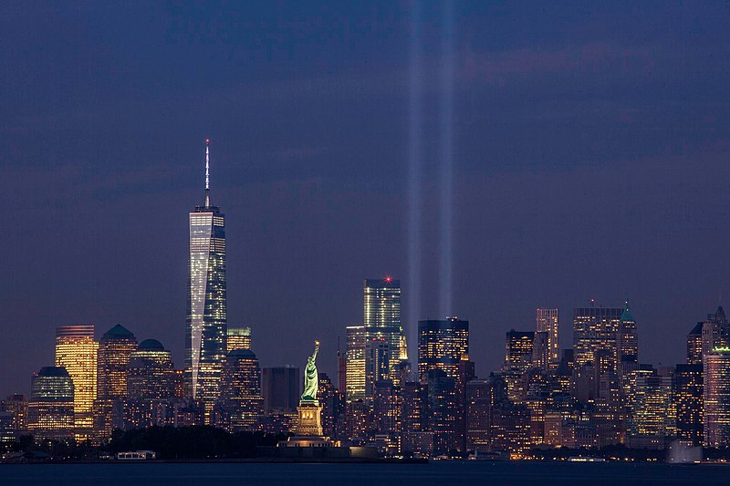 File:September 11th Tribute in Light from Bayonne, New Jersey.jpg