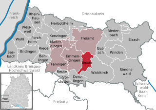 Elhelyezkedése Baden-Württemberg térképén