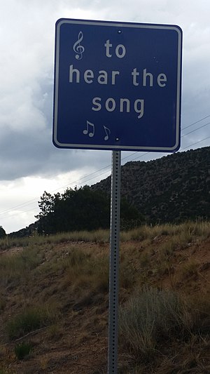 Sign beside Tijeras Musical Road.jpg