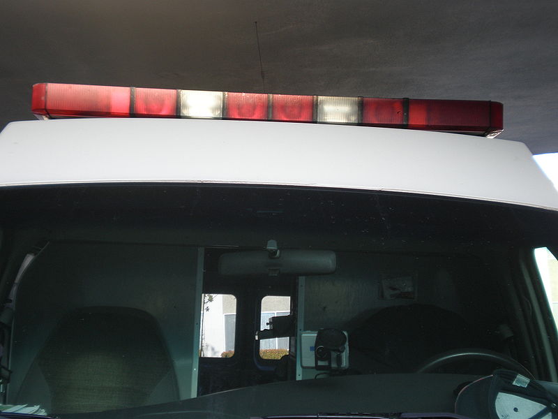 File:St. Joseph's Ambulance Service Ford E-350 emergency lights.JPG