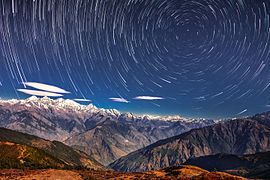 Starry night in Langtang National Park.jpg