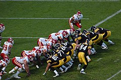 Pittsburgh approaches the Chiefs' goal line