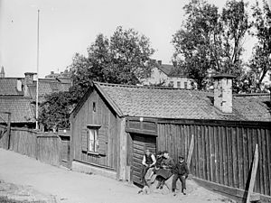 Blockmakarens hus omkring 1910