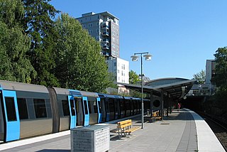 <span class="mw-page-title-main">Blackeberg metro station</span> Stockholm Metro station