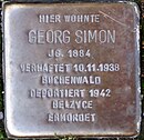 Камень преткновения Arnstadt Rosenstrasse 10-Georg Simon.JPG