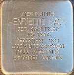 Stolperstein für Henriette Bach