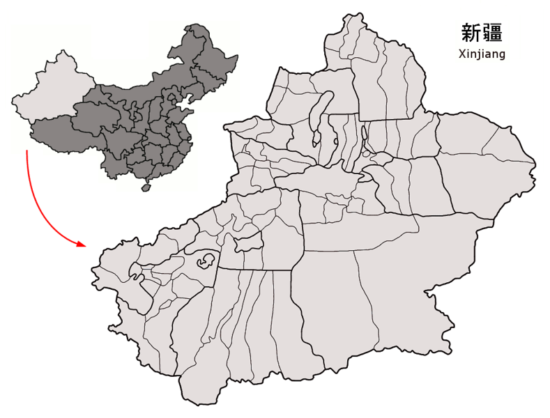 File:Subdivisions of Xinjiang (China).png