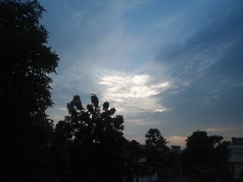 File:Sunset Time at Kakinada on a cloudy Day 01.JPG