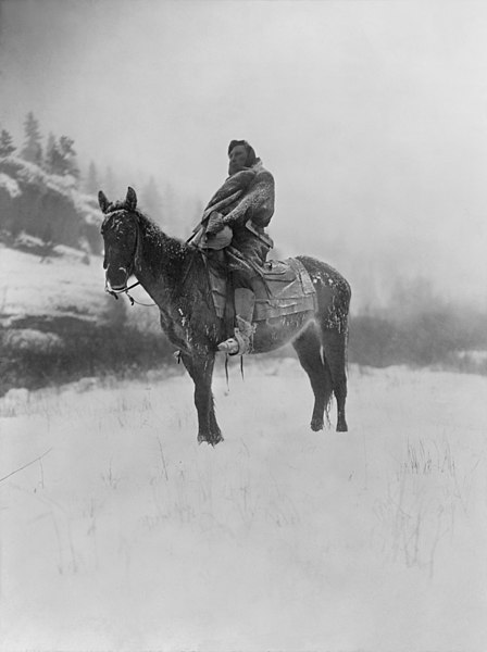 The Scout in Winter, Crow, 1908 by Edward S. Curtis