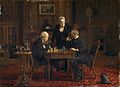 Image 15Thomas Eakins, 1876, The Chess Players (from Chess in the arts)