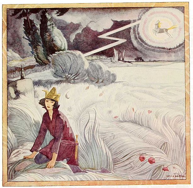 File:The horse appears in the storm. Illustration by Cecile Walton, 1920..jpg