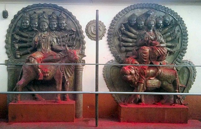 Statues of Shiva and Shakti at Kamakhya temple, one of the oldest Shakti Peethas, important shrines in Shaktism, the goddess-focused Hindu tradition