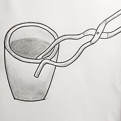 laboratory tongs drawing