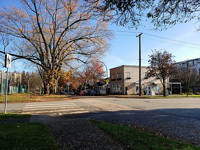 The corner of Skeena St and Franklin St