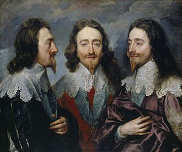 Triple portrait de Charles Ier 1635-1636, collection royale