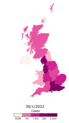 Actual cumulative COVID-19 cases by region