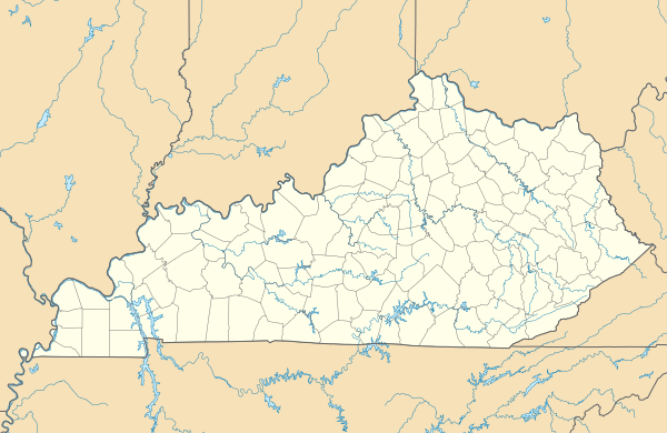 Mapa konturowa Kentucky