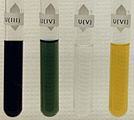 Aqueous solutions of uranium III, IV, V, VI salts.