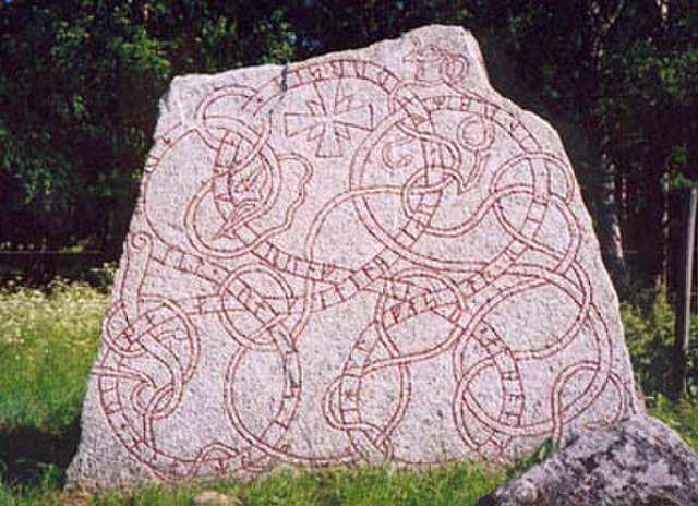 A Younger Futhark inscription on the 12th-century Vaksala Runestone in Sweden