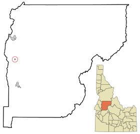 Valley County Idaho Incorporated and Unincorporated areas Donnelly Highlighted.svg