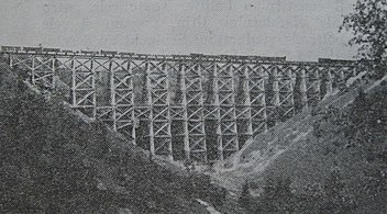 Viaductul provizoriu din lemn, 1945