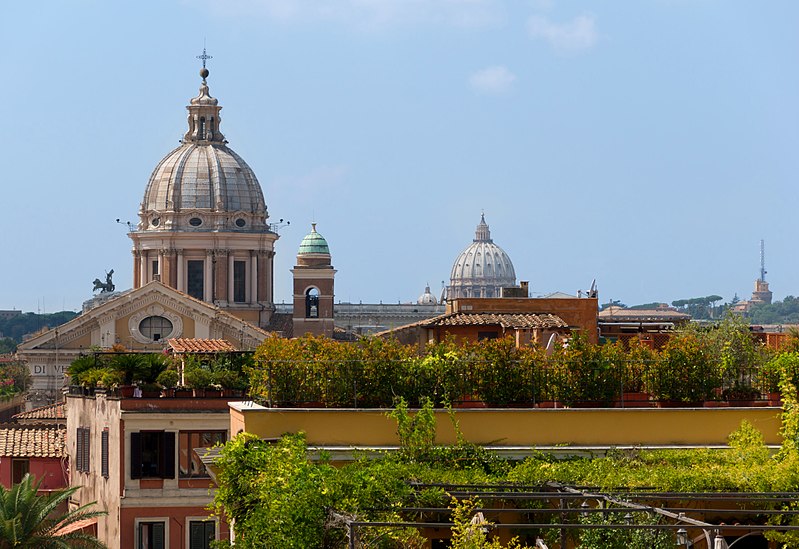 File:Vue des toits depuis la Sainte-Trinité-des-Monts, Rome, Italy.jpg