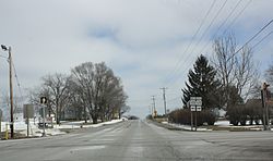 La intersección de las carreteras 11 y 120 en Spring Prairie