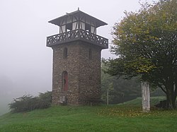 Reconstrucción en Alemania de una torre de vigilancia romana en el limes Germanicus.