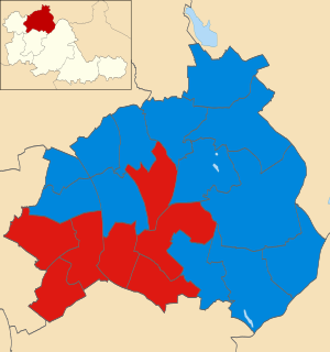 Walsall UK ward map 2023.svg