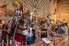 Display of armour and weaponry Warwick armor display 104.jpg