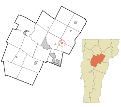 Lokasi di Washington County dan negara bagian Vermont