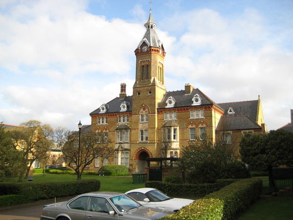 Former school buildings in Watford, now a residential development