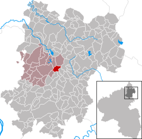 Poziția Weidenhahn pe harta districtului Westerwaldkreis