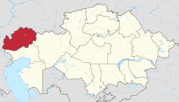 Région du Kazakhstan occidental - Emplacement