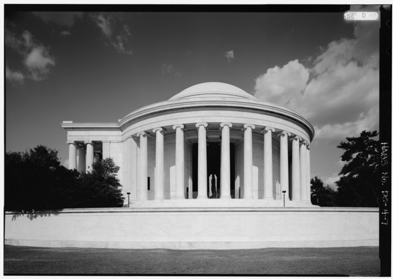 File:West elevation. 4 June 1991. - Jefferson Memorial, East Potomac Park, Washington, District of Columbia, DC HABS DC,WASH,453-7.tif