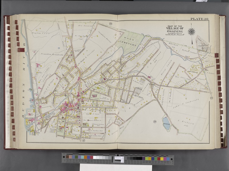 File:Westchester, V. 2, Double Page Plate No. 28 (Map bounded by Gates Ave., Lincoln Pl., Broad Ave., Hudson River) NYPL2055979.tiff