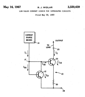 Widlar current source Electronic circuit