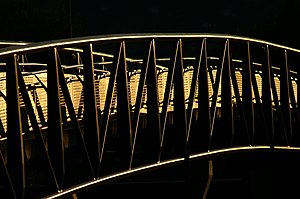 Passerelle piétonne au-dessus de l'autoroute A13 à Widnau (Saint-Gall).