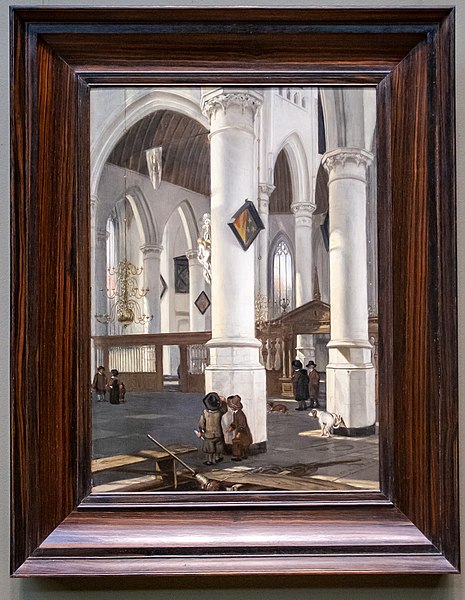 File:Witte - Interior of the Old Church in Delft - with frame.jpg