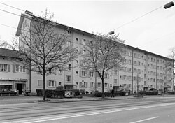 De fyra västra husen i bostadsområdet Heiligfeld II 2004