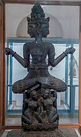 A wooden sculpture depicting Jaggacanda, the syncretic form of Jagata Praksha Malla and his favourite minister, Chandrasekhara Simha[11]