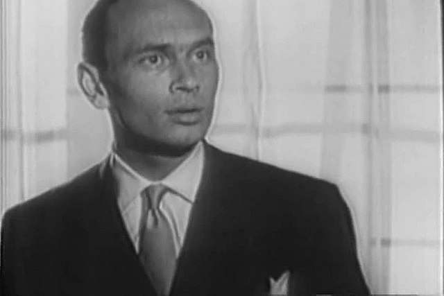 Yul Brynner as drug dealer Paul Vicola, a supporting role in Port of New York (1949)