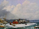 Cornelius Krieghoff, Zimowy pejzaż, 1849