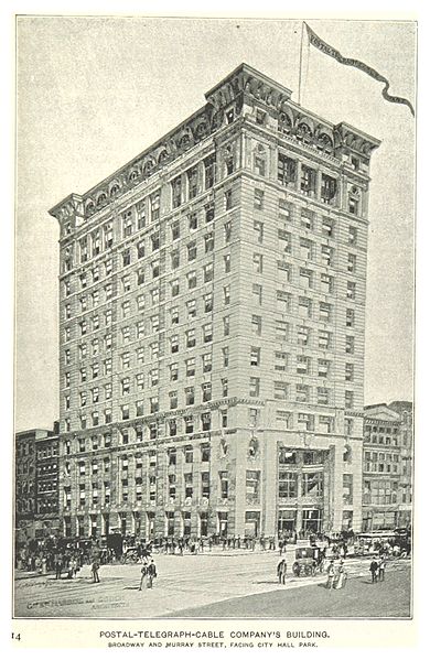 File:(King1893NYC) pg215 POSTAL-TELEGRAPH-CABLE COMPANY'S BUILDING, BROADWAY AND MURRAY STREET.jpg
