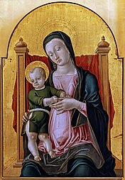 Vierge à l'Enfant sur un trône (1465-1470) Musée Correr[8]