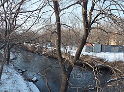 Река Объяснения в районе ул. Борисенко, январь 2014 г.