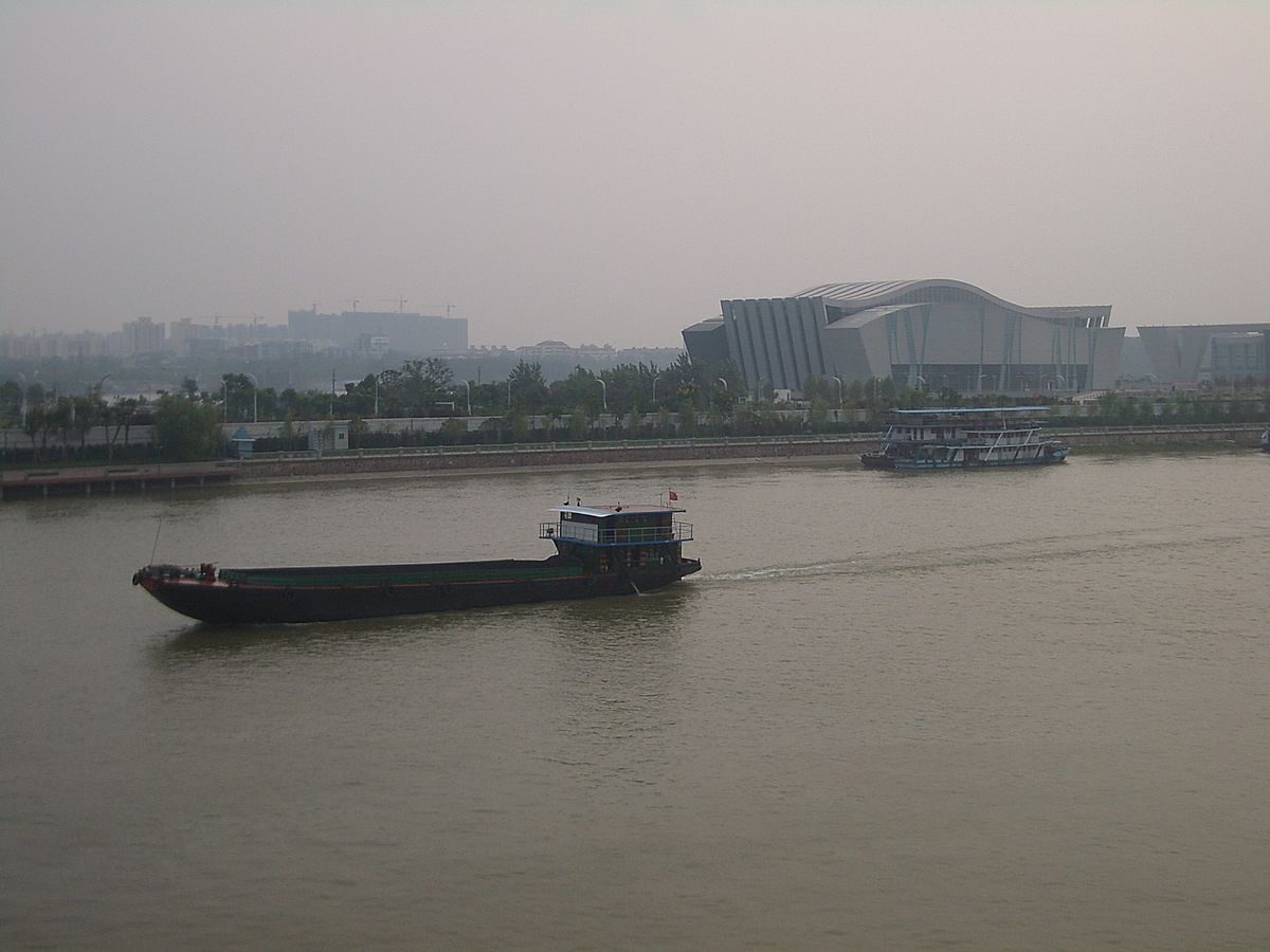 Полицейские реки хан. Цзянсу Hanjiang город под старосты. Hanjiang.